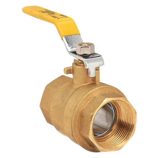 Full Port One Piece 2-Way Ball Valve Brass Liquid & Vapour