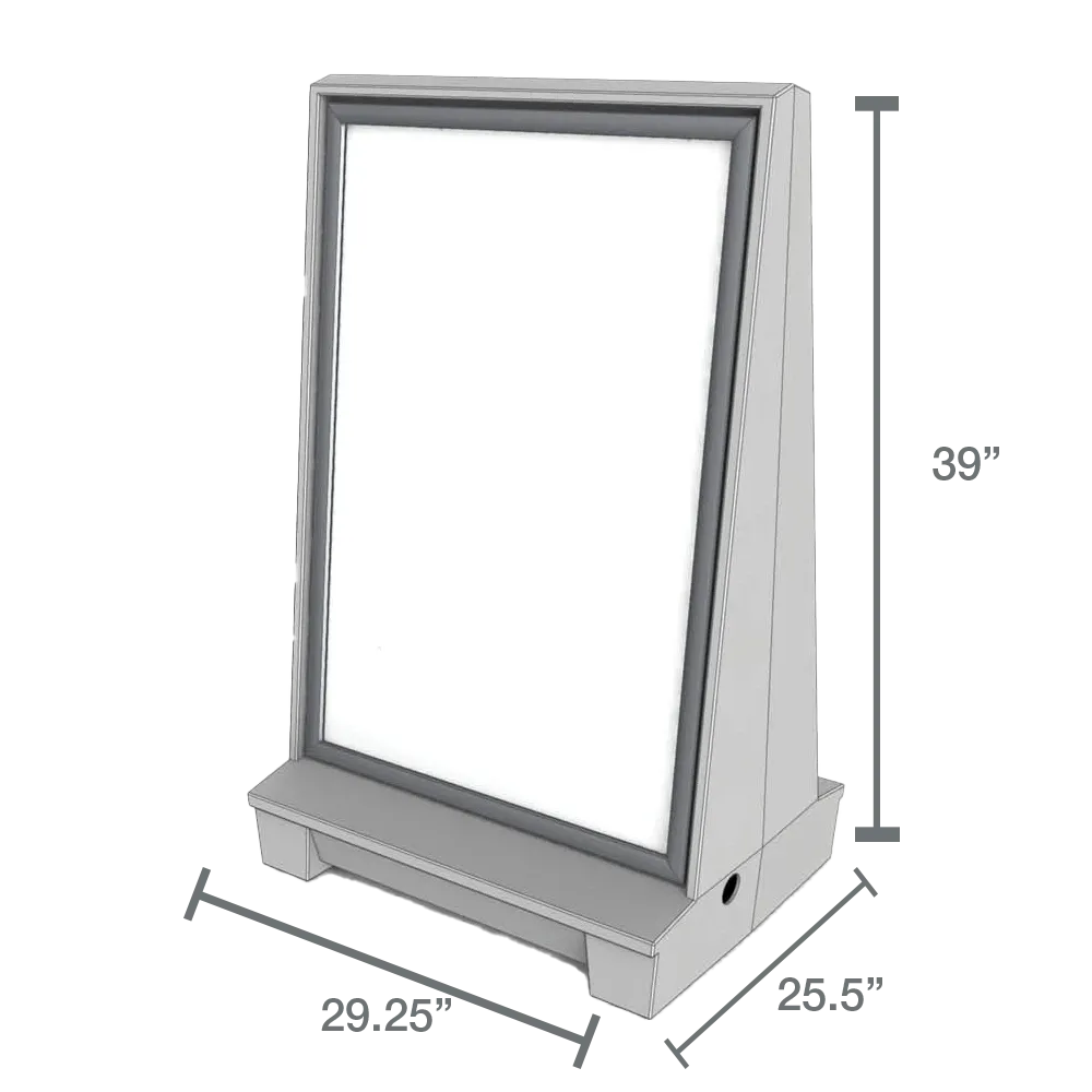 Gorrie RCP A Board Sign with Aluminum Frames