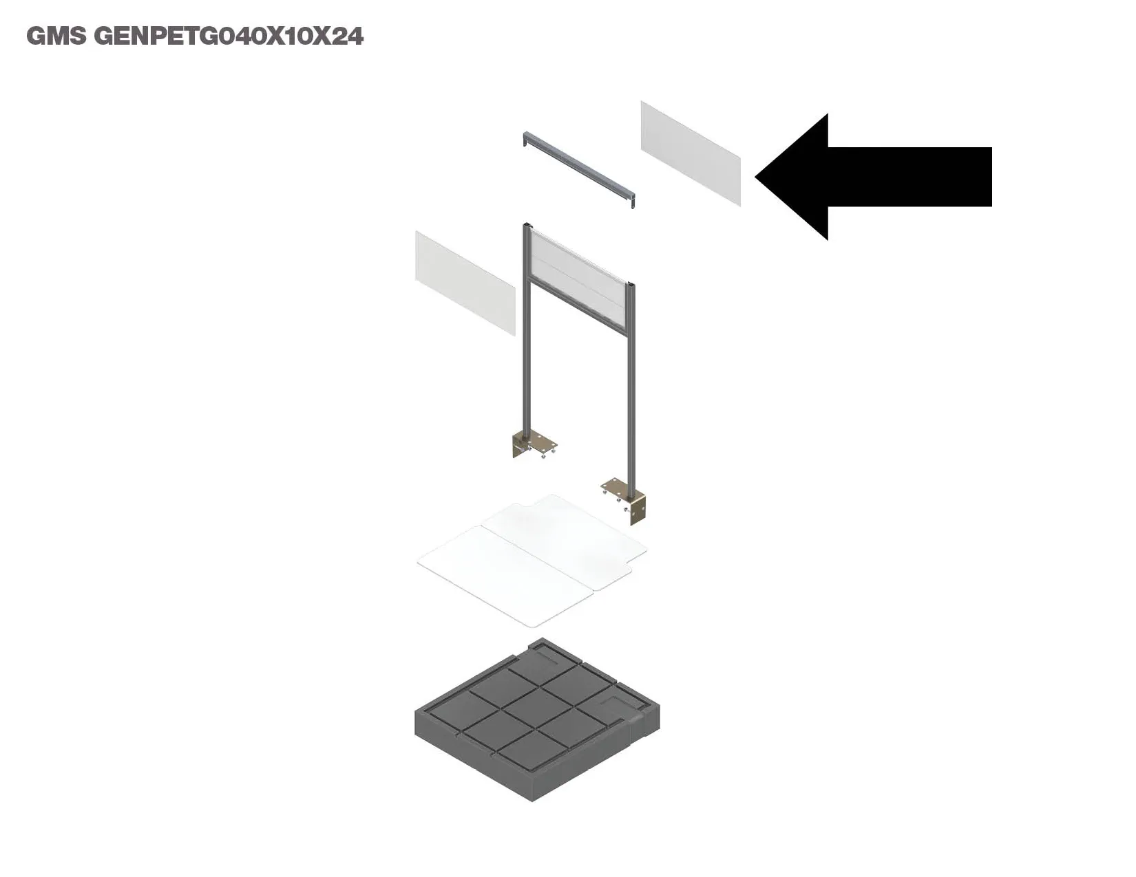 Gorrie RCP Replacement Pallet Sign Frame PETG Lens
